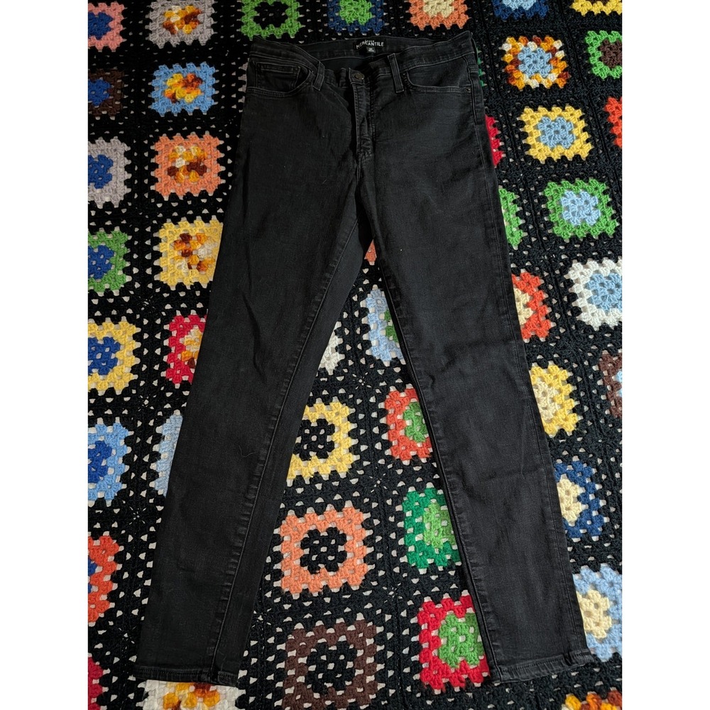 J.CREW Mercantile Skinny Jeans Womens Black Stretch Denim Size 30 (30x27)